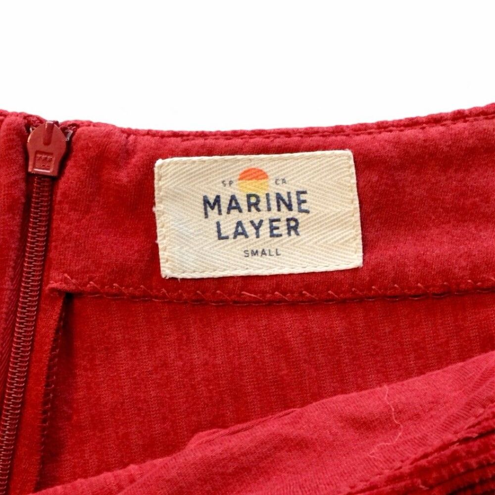 Marine Layer Red Corduroy Pants Women’s Small High Rise Straight Casual Soft - Picture 6 of 11